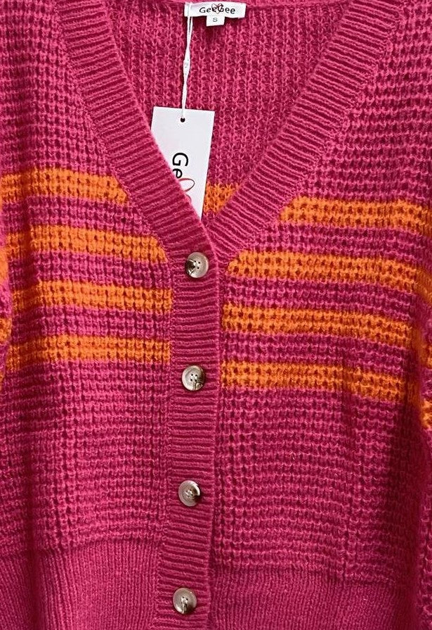 Sunrise Stripes Knit Cardigan