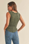 Washed Ribbed Tank Top