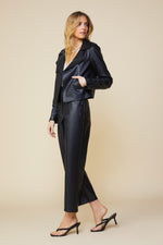 After While Crocodile Vegan Leather Jacket