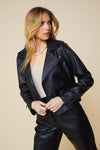 After While Crocodile Vegan Leather Jacket