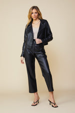 After While Crocodile Vegan Leather Jacket