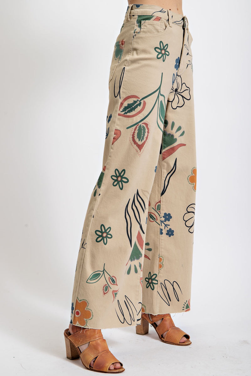 Flawlessly Floral Printed Pants