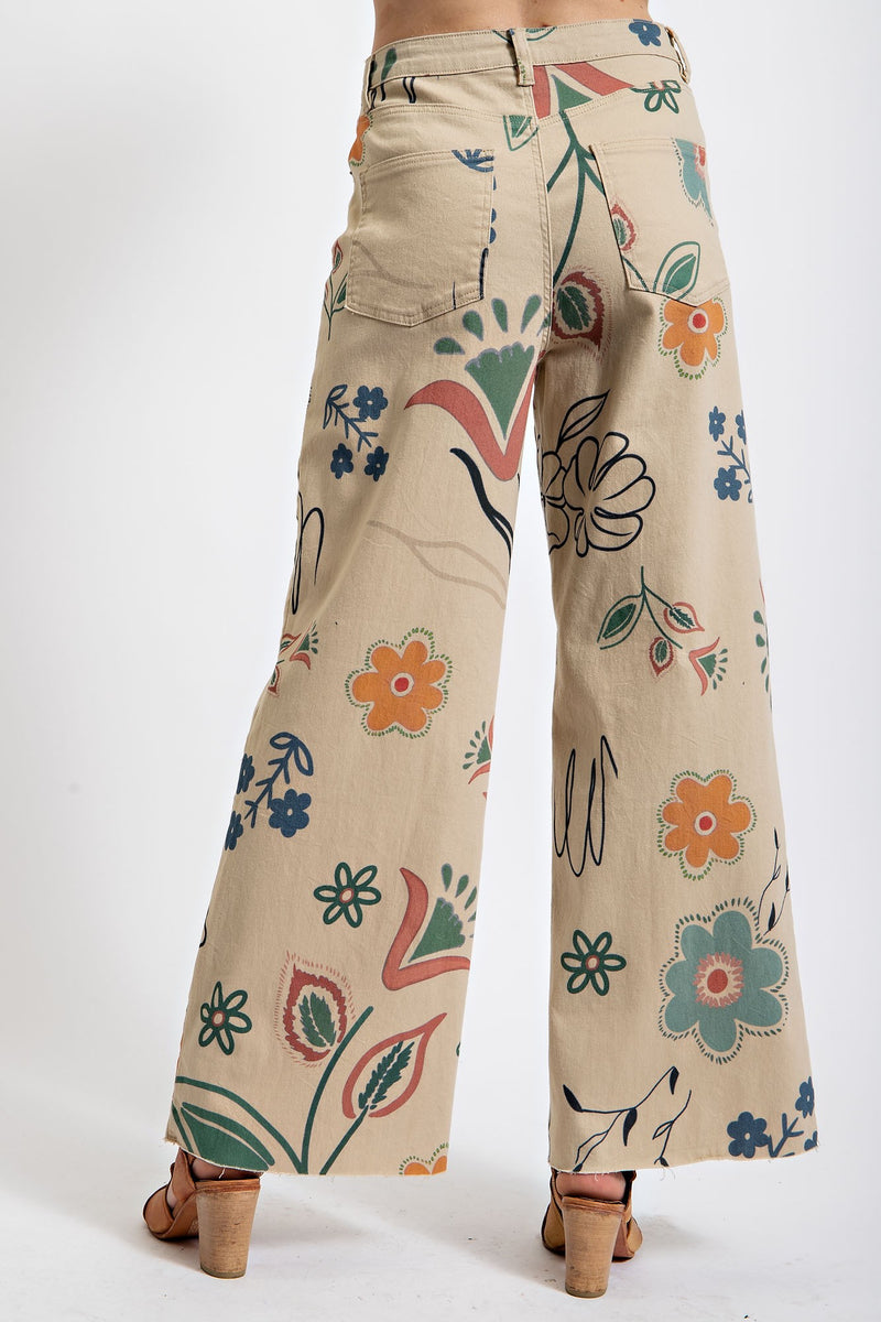Flawlessly Floral Printed Pants