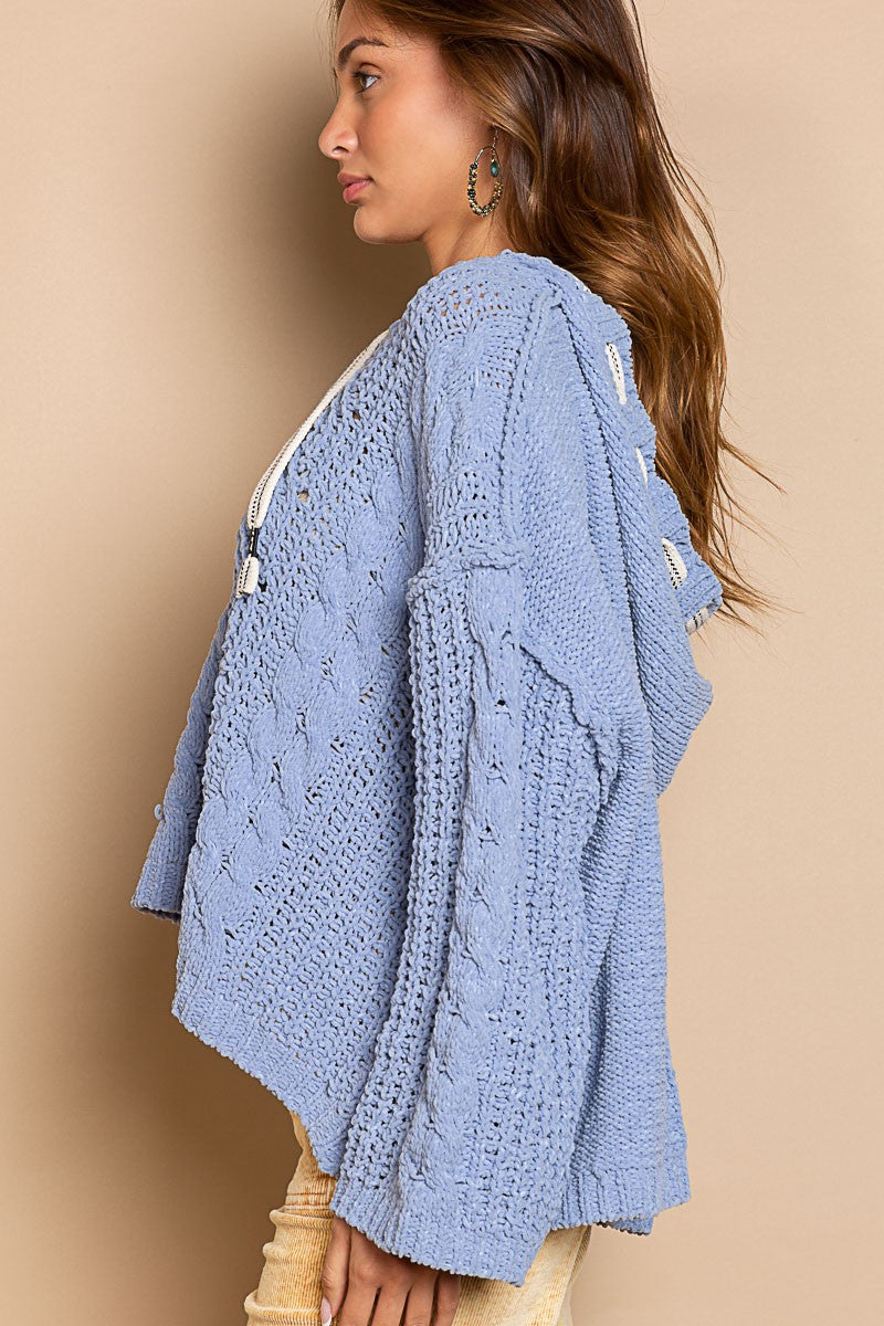 Cable Knit Hoodie by POL