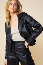 After While Crocodile Vegan Leather Jacket