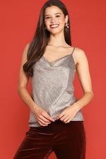 Pop The Champagne Metallic Top