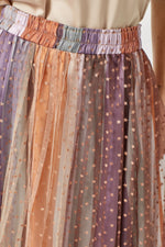 The Star Foiled Mesh Pleat Skirt