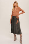 The Andrea Velvet Midi Skirt