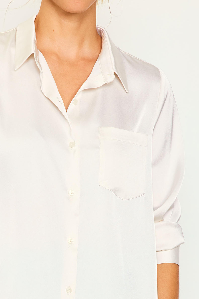 The Mia Satin Button Down