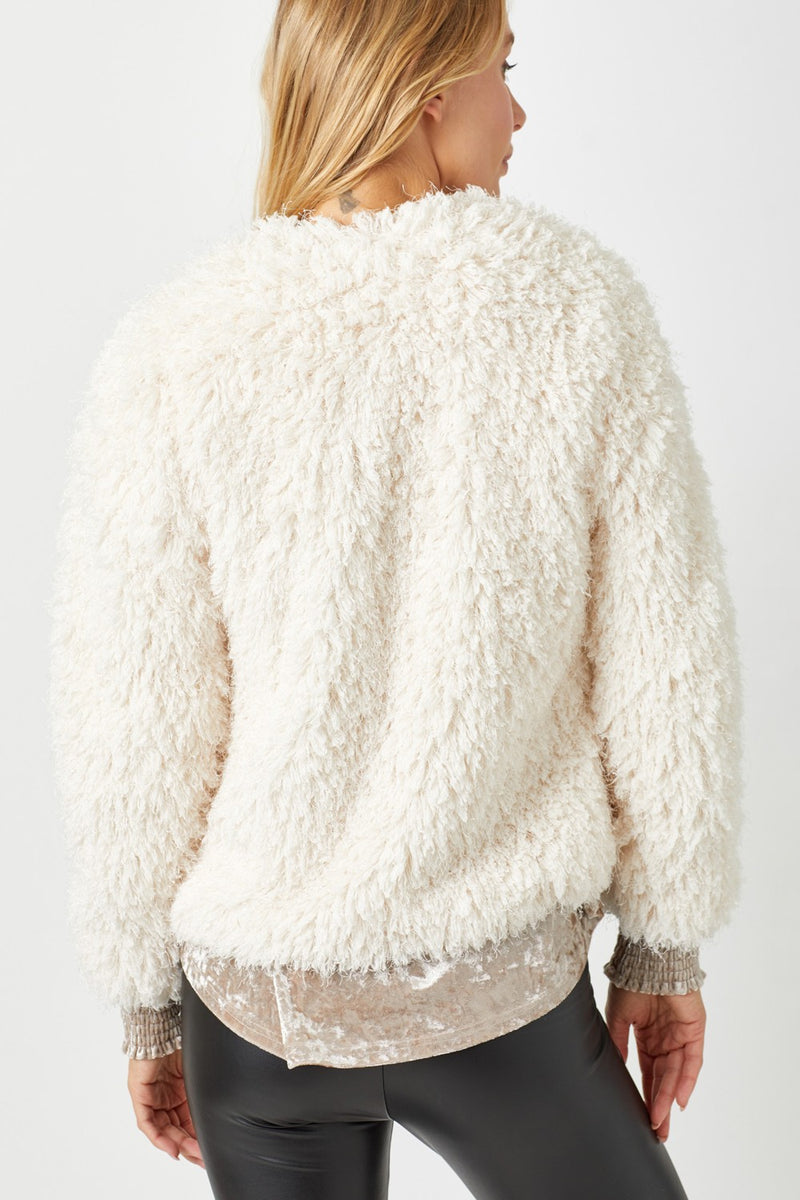 Faux Fur Open Jacket by Mystree