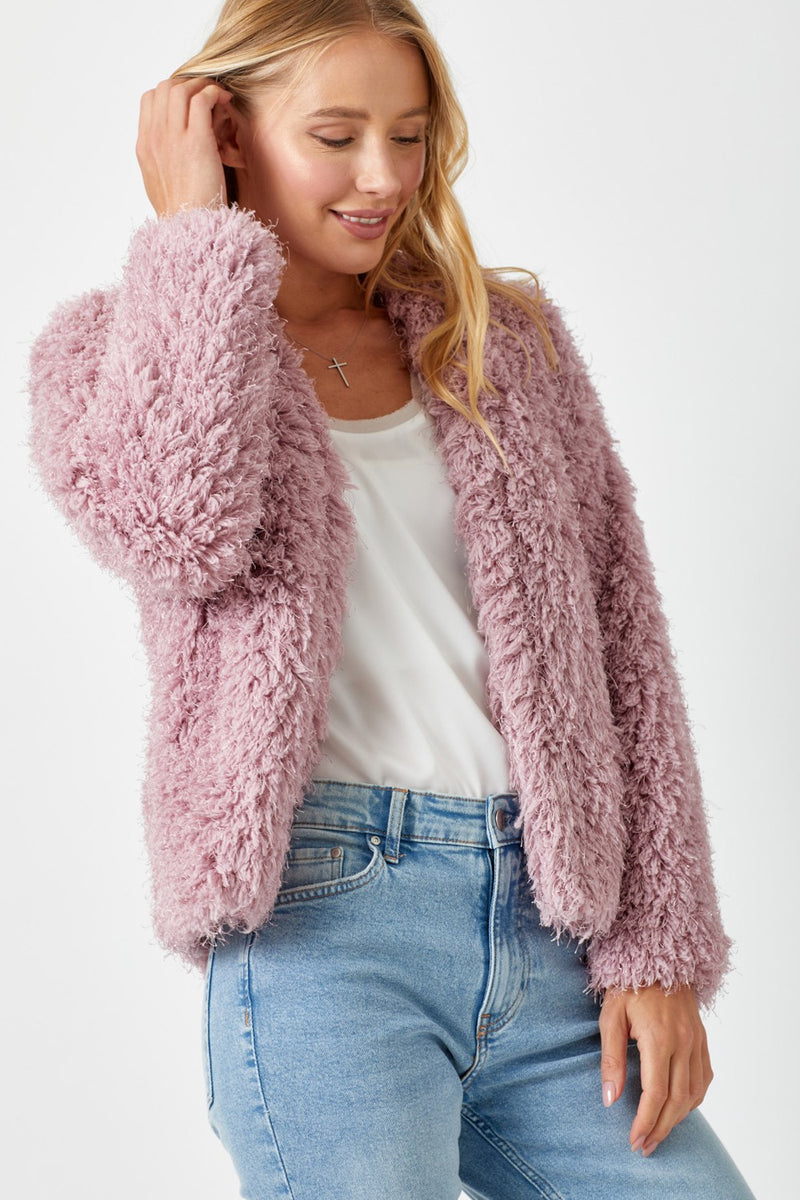Faux Fur Open Jacket by Mystree