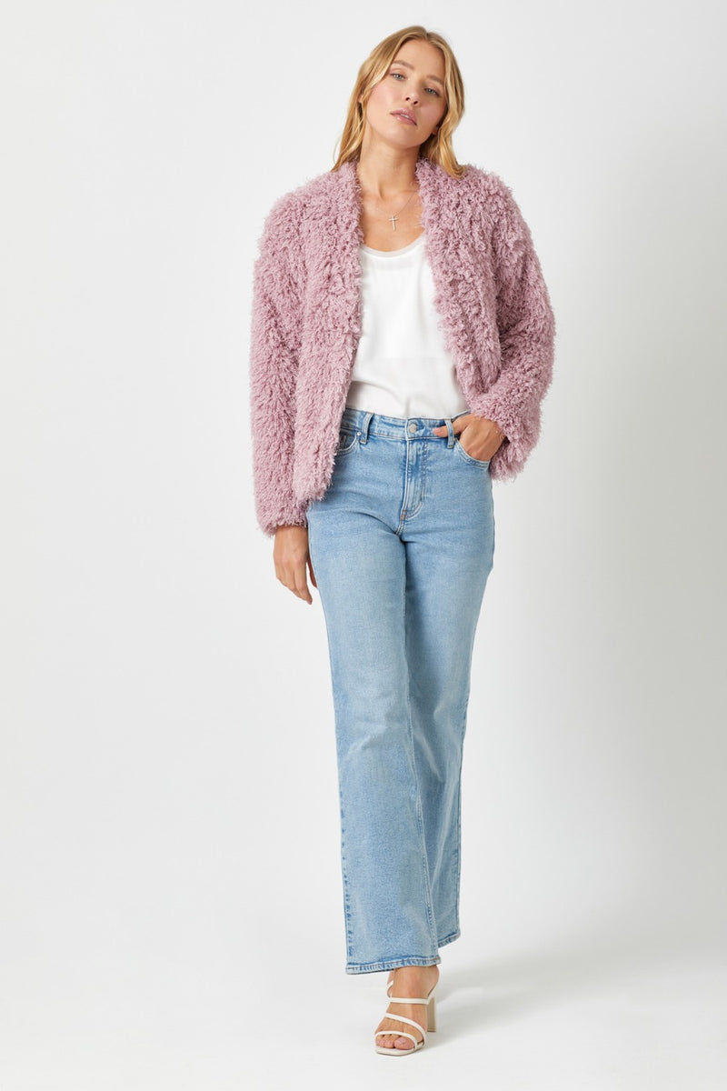 Faux Fur Open Jacket by Mystree