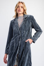 Iced Velvet Maxi Blazer