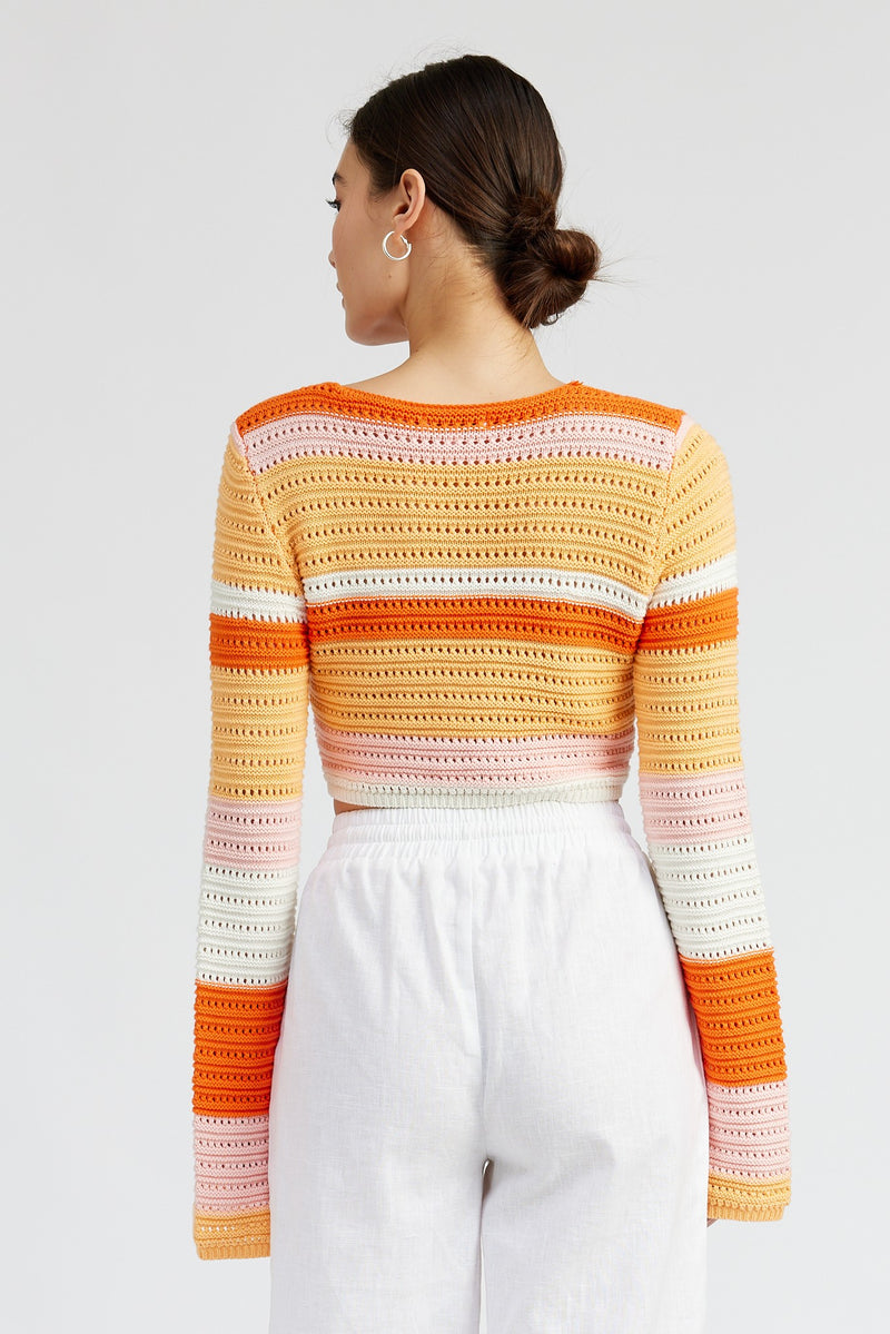 Orange Sherbert Crochet top