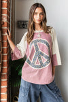 Daisy Peace Sign Patch Top