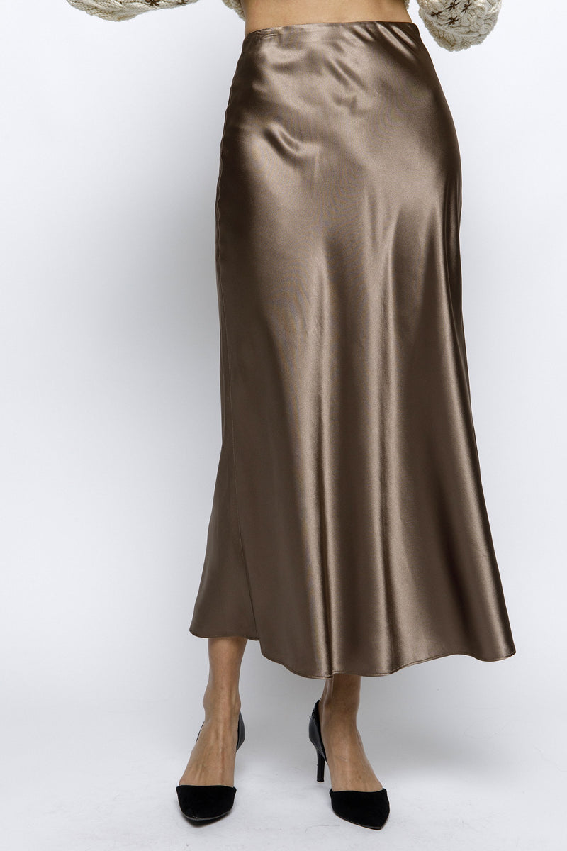 Uptown Girl Satin Skirt