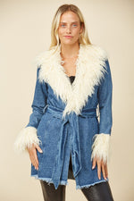 Phoebe style, hippie, hippie style, denim jacket, fur jacket, jacket, denim