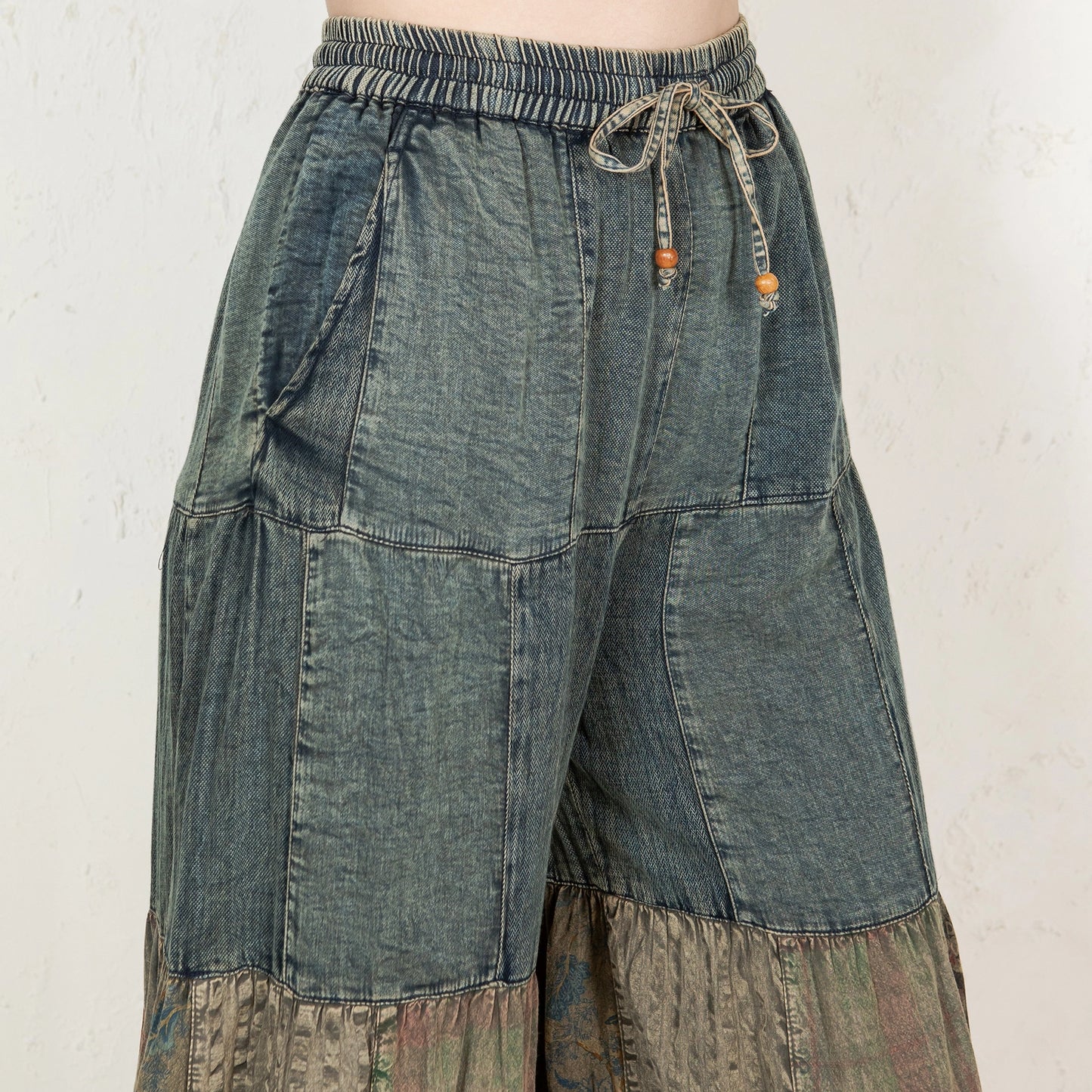 Boho Tiered Patchwork Pants