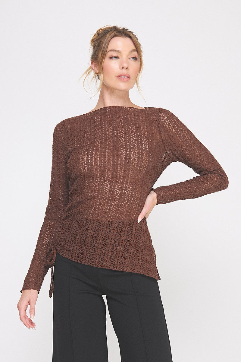 The Allie Knit Lace Top