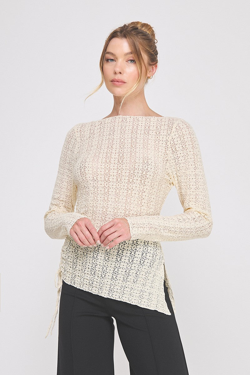 The Allie Knit Lace Top
