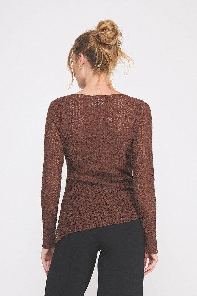 The Allie Knit Lace Top
