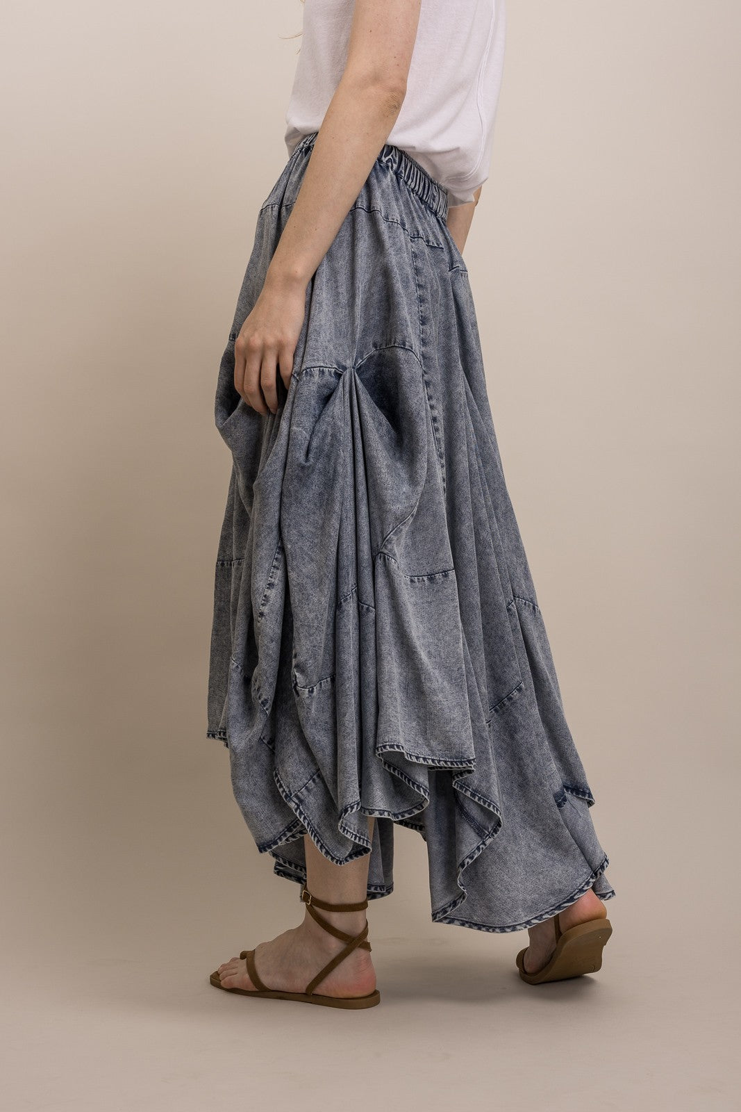 Chambray Bustle Skirt