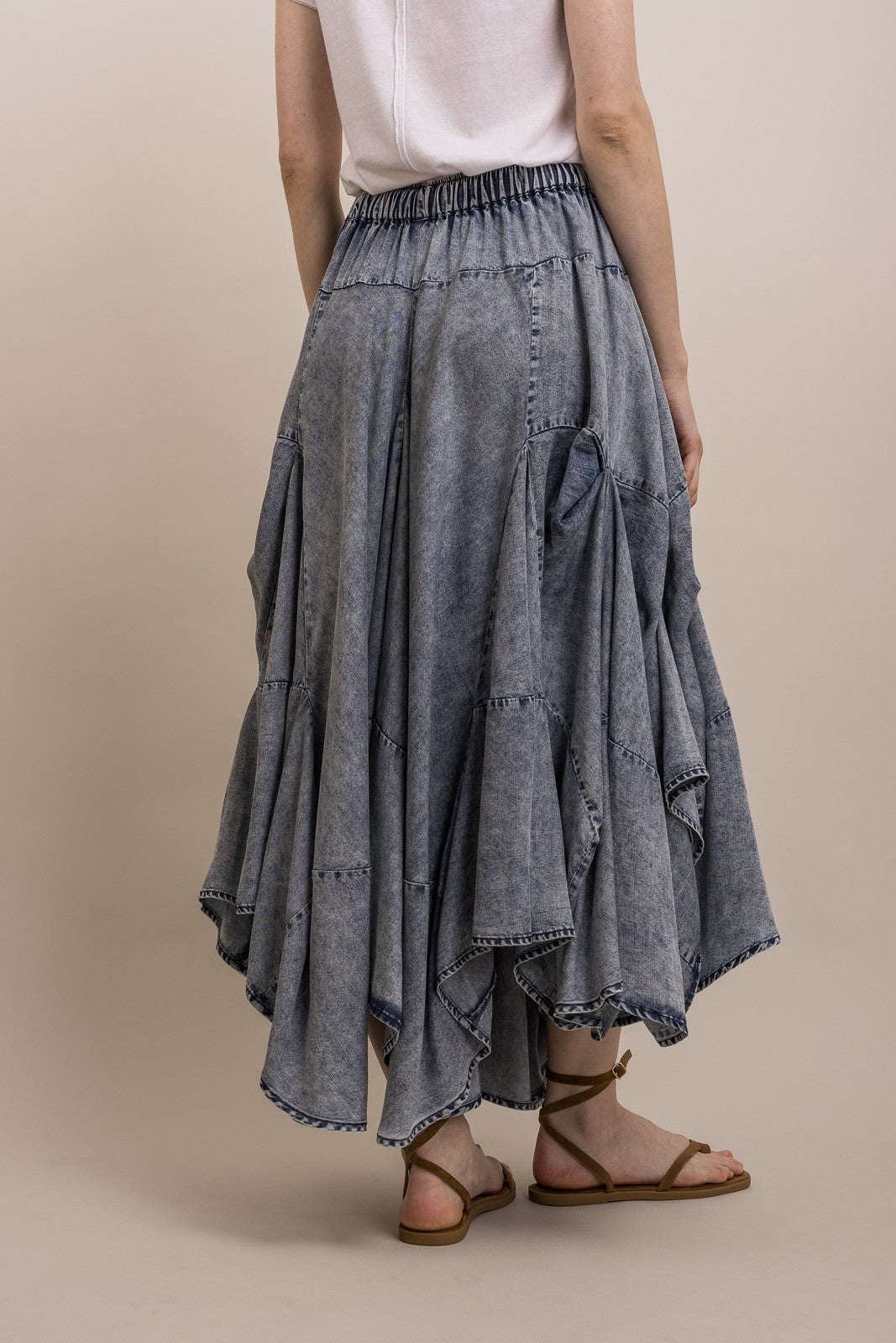 Chambray Bustle Skirt