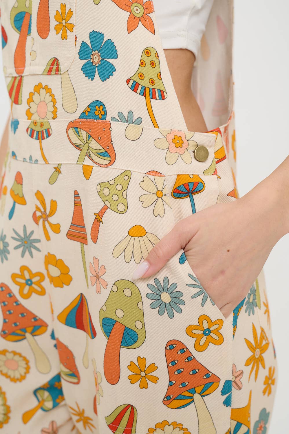 Mushroom Hippie Overalls