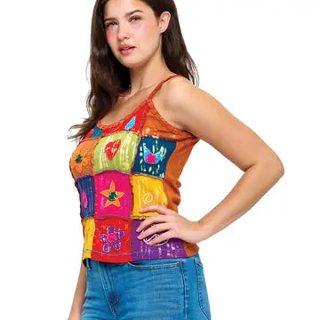 Patchwork Razor Cut Tank