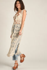 Festival Long Crochet Vest