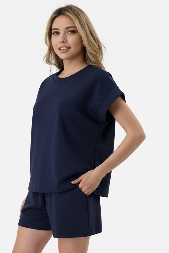 Free Spirited Navy Top and Bottom Set
