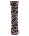 Leopard Animal Print Cashmere Blend Crew Socks