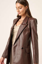 Boss Babe Faux Leather Blazer