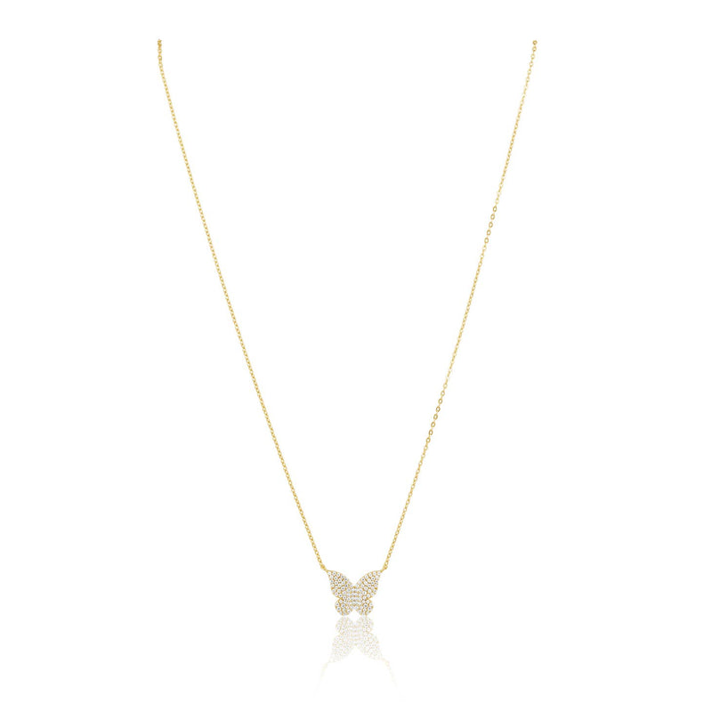The Elsie Pave Butterfly Necklace