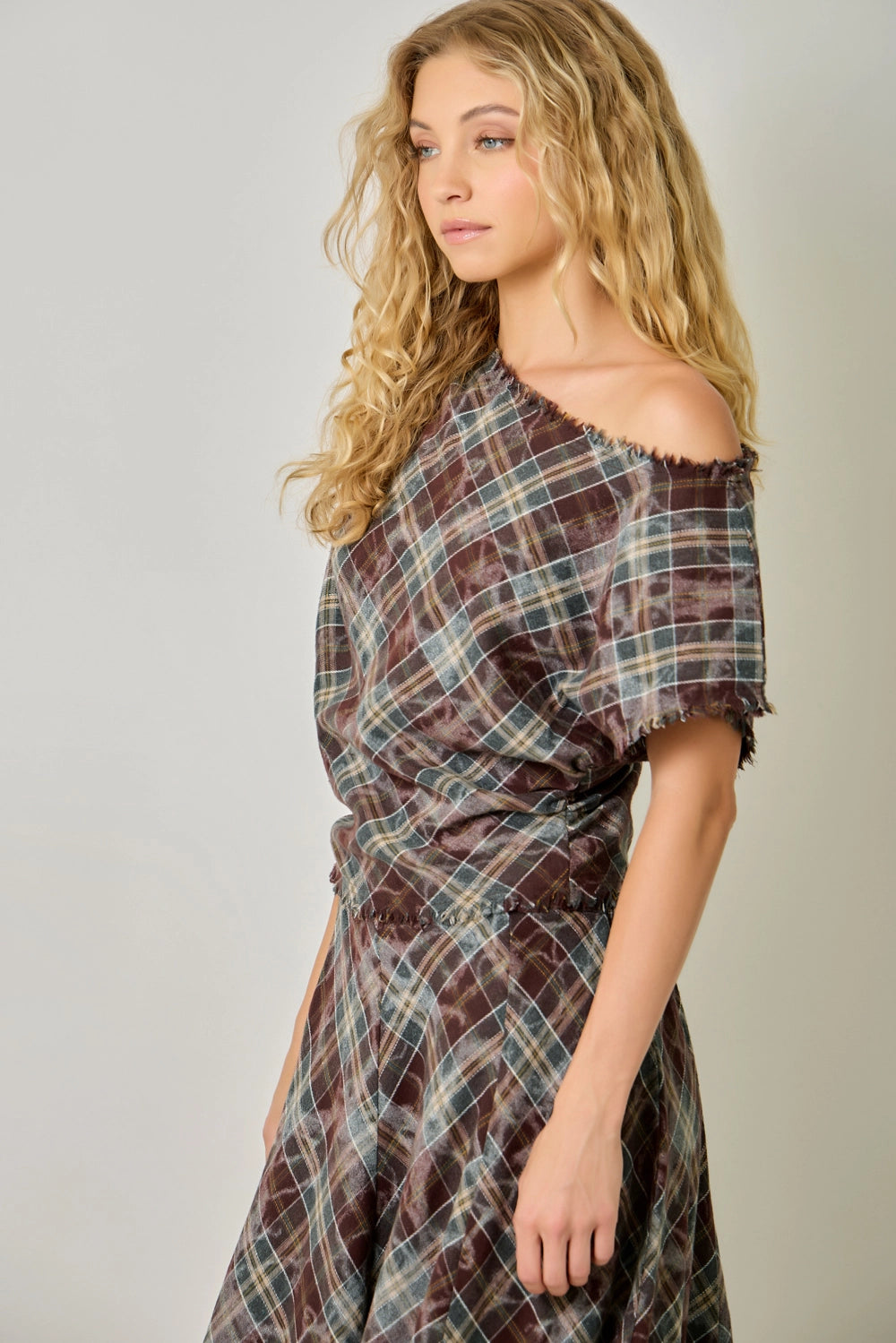 Off the Grid Plaid Blouse