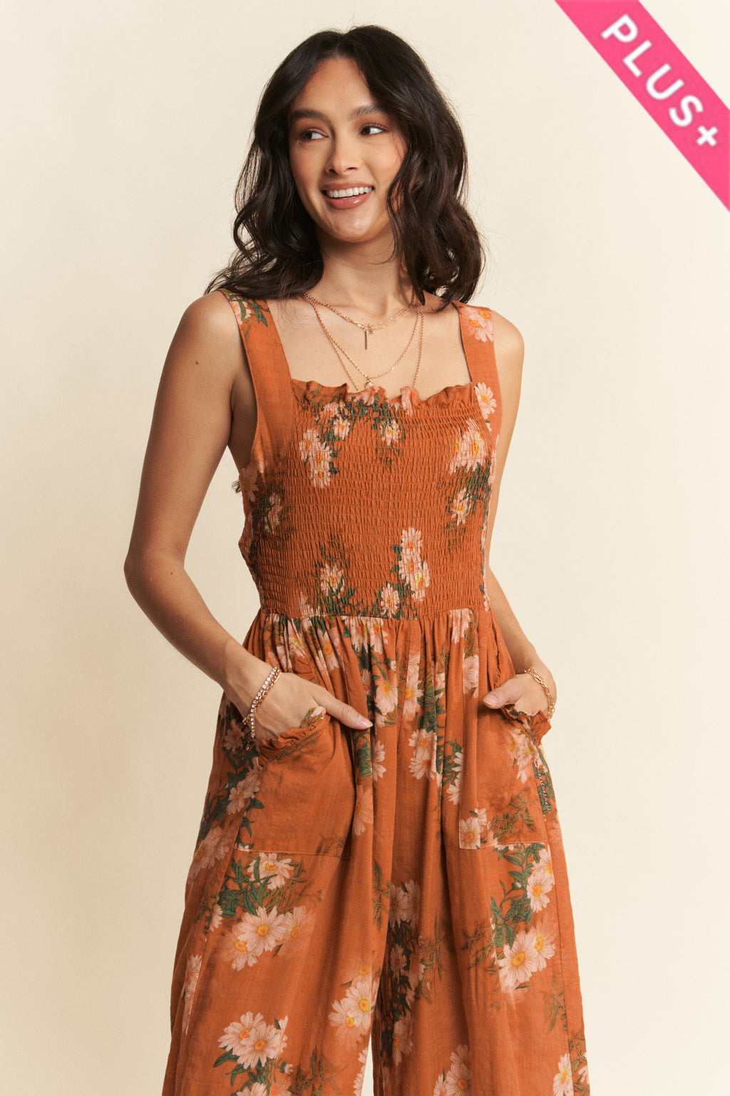 Curvy Girl In Full Bloom Jumpsuit