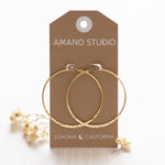 Amano Studio - 2" Hammered Hoop Earrings