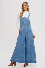 Harmony Denim Wide Leg Overalls