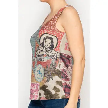 Cowboy Can't Tame Me Tank Top