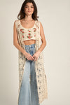 Festival Long Crochet Vest