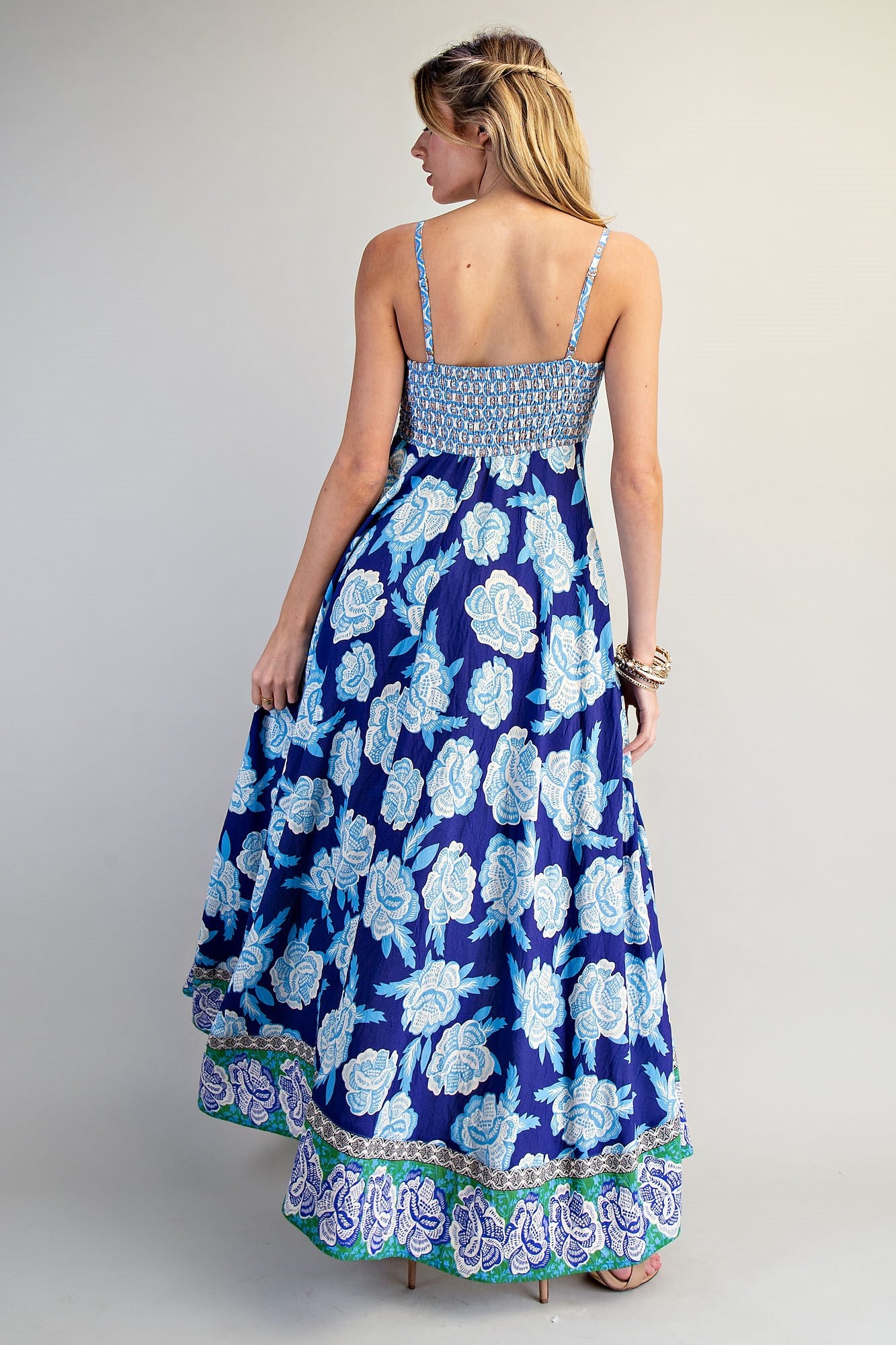 Floral Mix Print Spaghetti Strap Maxi Dress