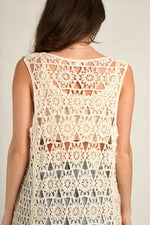 Festival Long Crochet Vest