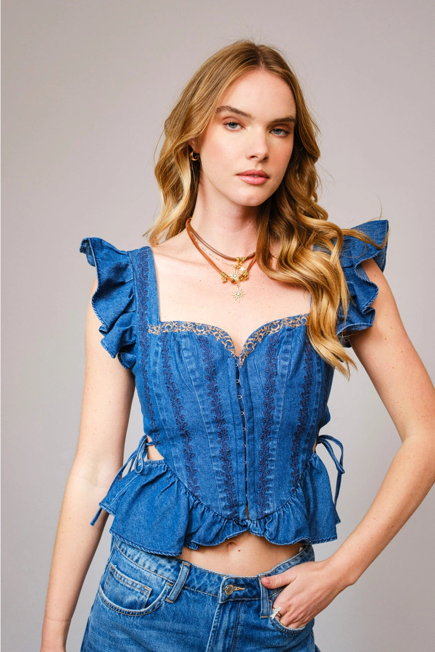 Indigo Moon Corset Top