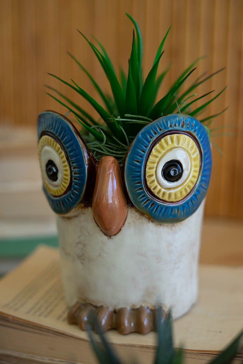 Ceramic Owl Planters