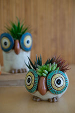 Ceramic Owl Planters