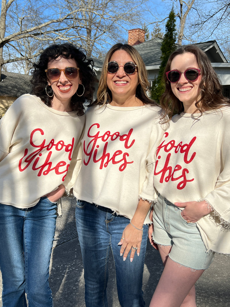 Good Vibes Retro Sweatshirt