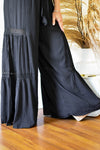 boho pants, wide leg pants, comfy cute pants, black wide legs, boho flare, hippie, hippie style