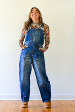 overalls, free people inspired, free people dupe, denim, barrel leg, hippie 