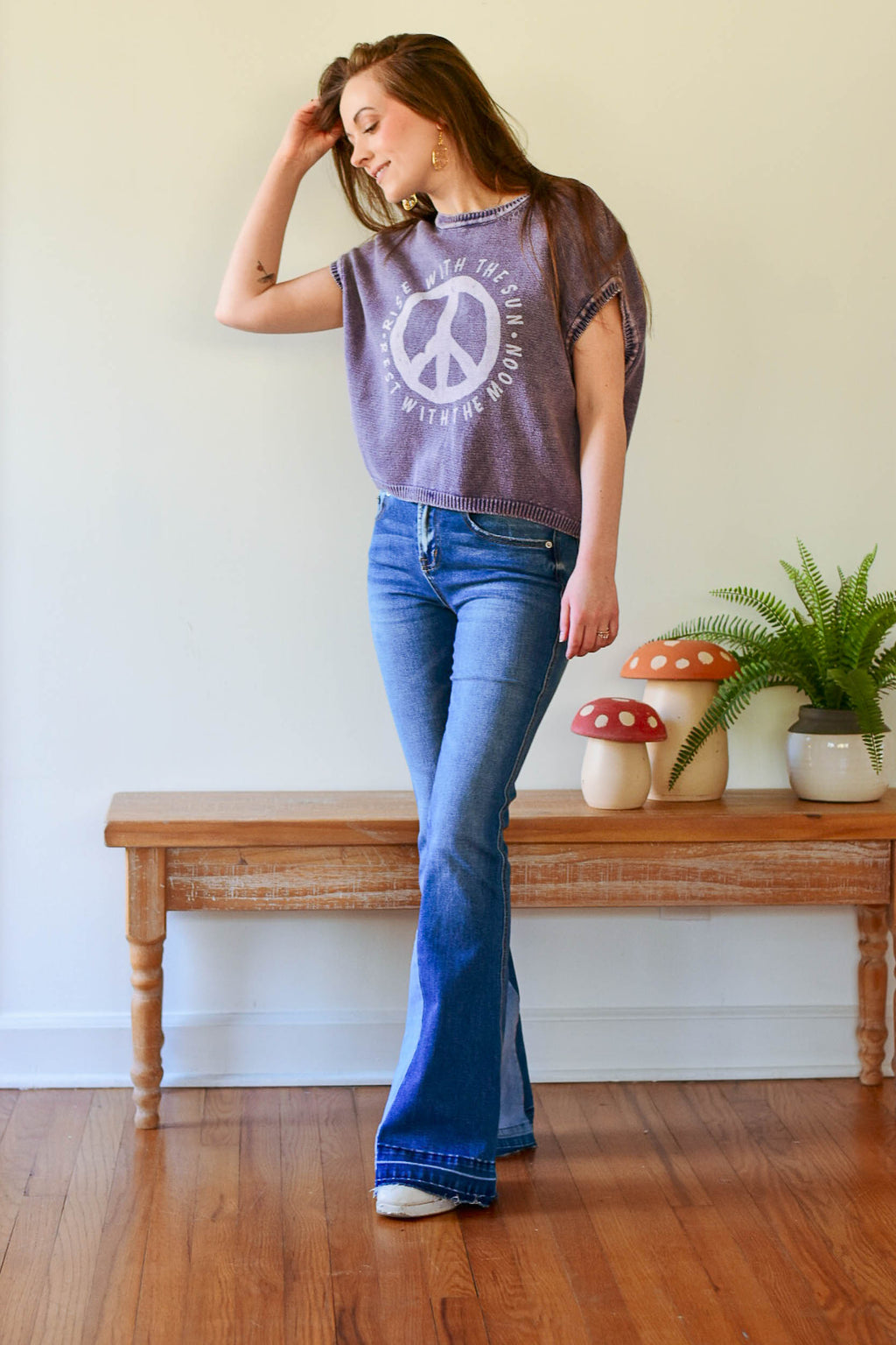 peace, peace sign, peace top, hippie fashion, hippie style, hippie, boho, tops, knit top