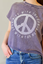 peace, peace sign, peace top, hippie fashion, hippie style, hippie, boho, tops, knit top